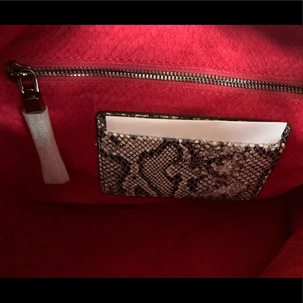 Hammitt Daniel Snake Skin Black/White Bag Size Medium